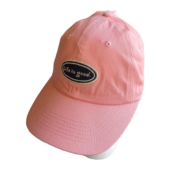 Life Is Good Women’s Logo Baseball Cap Hat Pink Strapback NWT main image 4